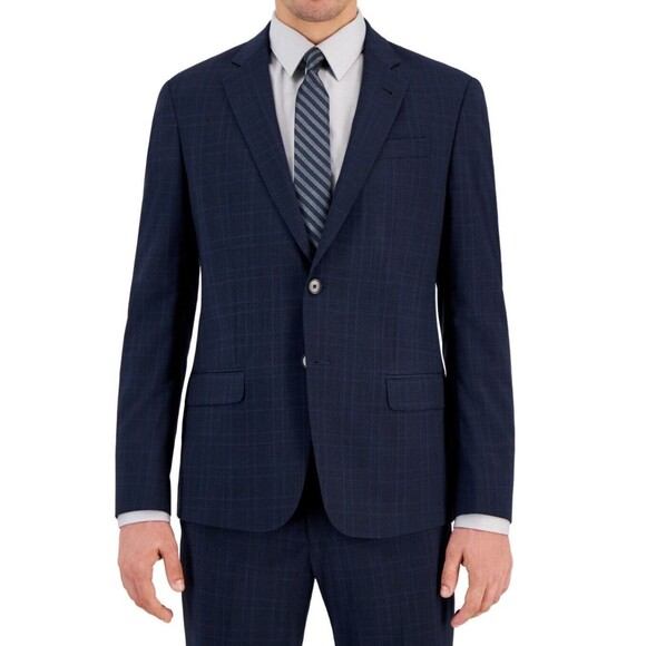 Armani Exchange Men's Slim-Fit Wool Suit Jackets, Navy, 38R - Picture 2 of 2